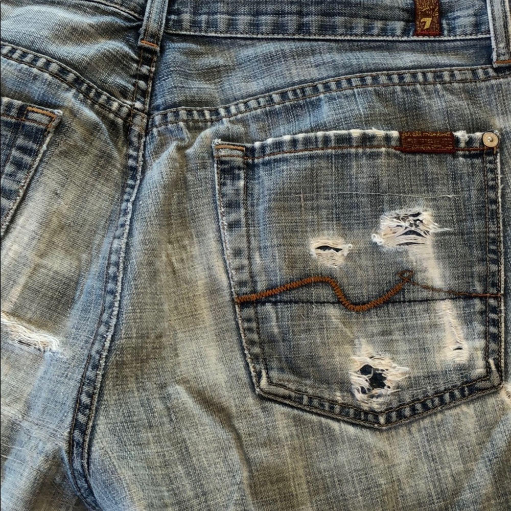 Men’s 7 for all mankind ripped relax jeans